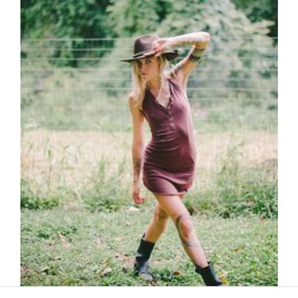 Crossfox swallowtail halter dress